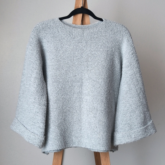 OAK + FORT Sweaters - Oak + Fort Noul Wide Sleeve Cropped Sweater